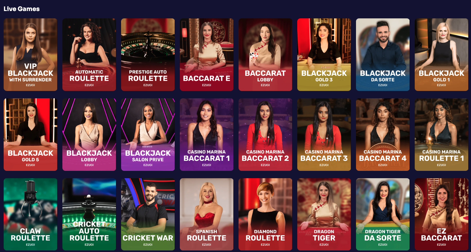 Kirgo Casino Live Table Games