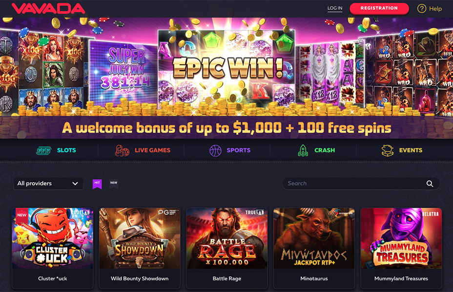 Vavada Home Page
